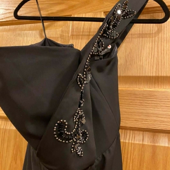 ParkerHeather Crepe Cocktail Dress w/ Beaded Strap - Picture 7 of 13